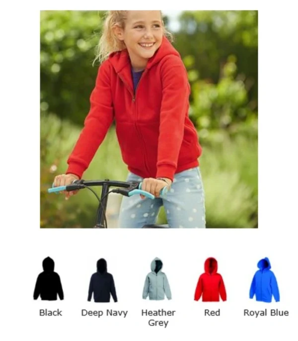 Fruit of the Loom SS107B Kid's Premium Hooded Sweat Jacket